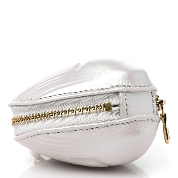 Louis Vuitton Shell Coin Purse Bag By The Pool Iridescent White/Gold LV Clutch - Picture 13 of 13